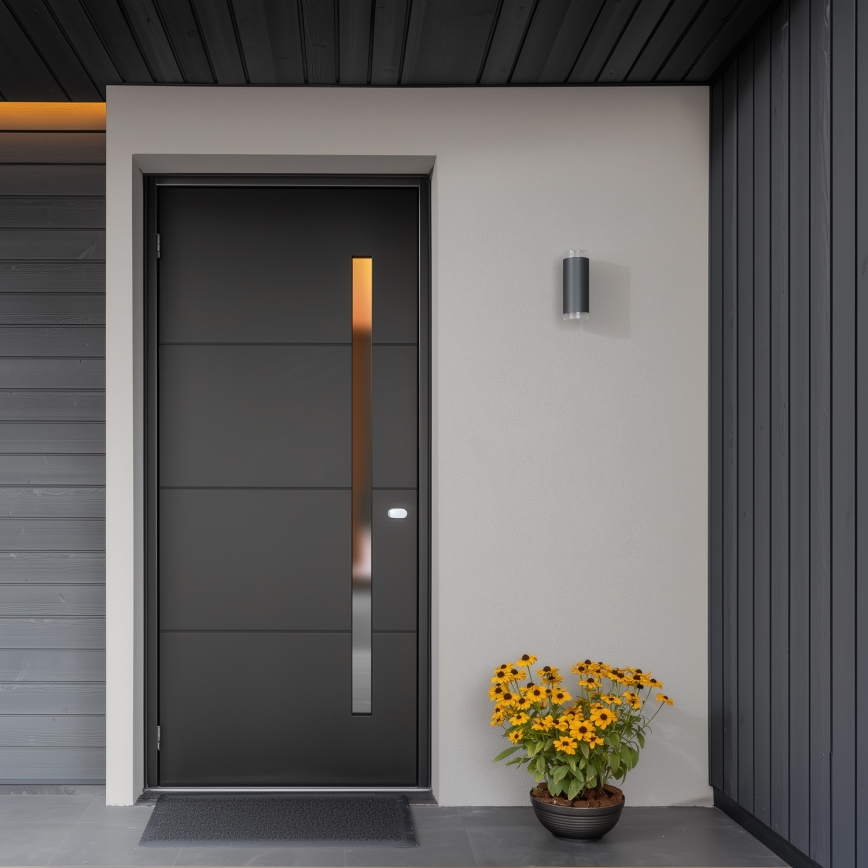 Brilagi - Ulkoseinävalaisin MATERA 2xGU10/30W/230V antrasiitti IP54