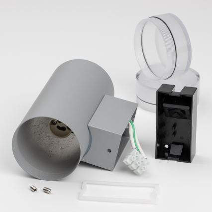 Brilagi - Ulkoseinävalaisin MATERA 2xGU10/30W/230V harmaa IP54