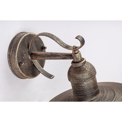 Brilagi - Ulkoseinävalaisin MOLDE 1xE27/60W/230V IP44 pronssi/patina