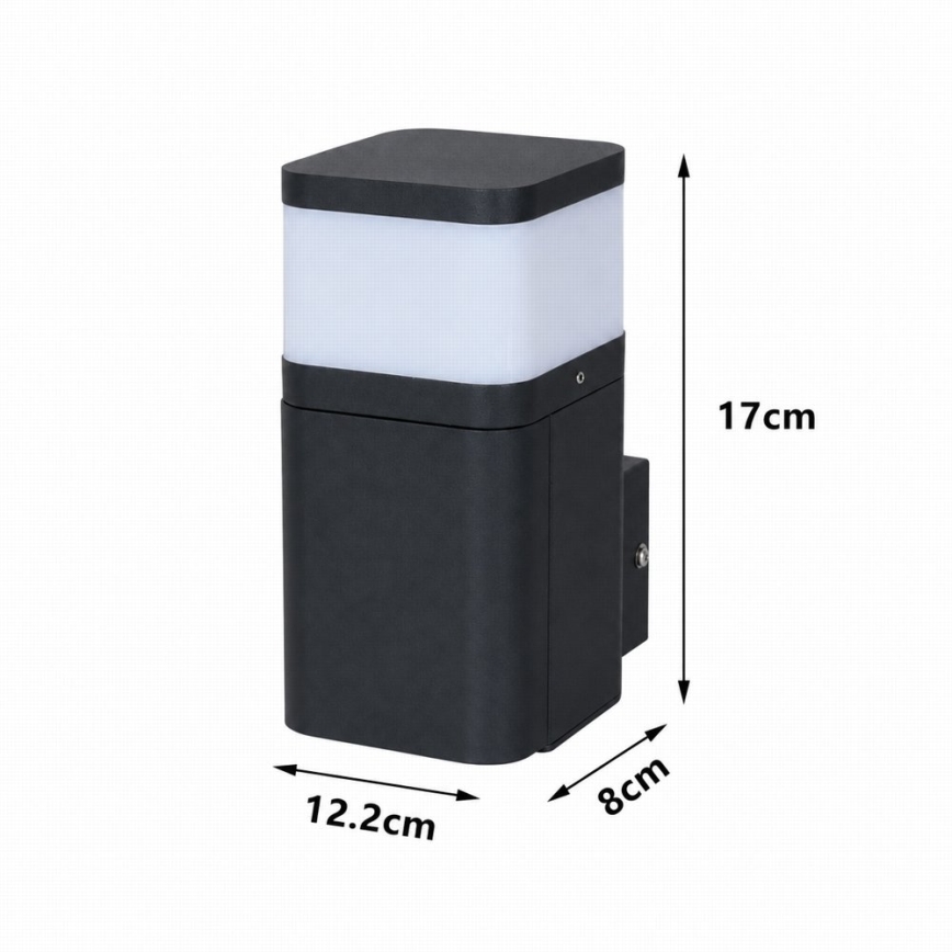 BRILAGI - Ulkoseinävalaisin pistorasialla SCHUKO PILLAR 1xG9/11W/230V IP44 musta