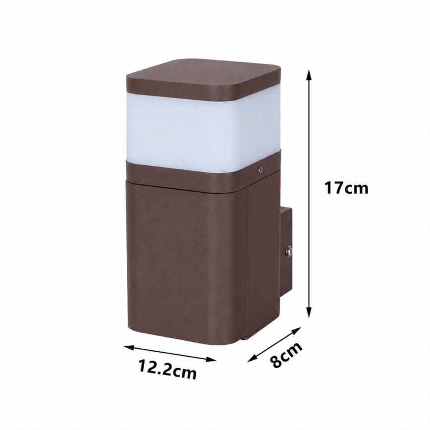 BRILAGI - Ulkoseinävalaisin SCHUKO-pistorasialla PILLAR 1xG9/11W/230V IP44 ruskea