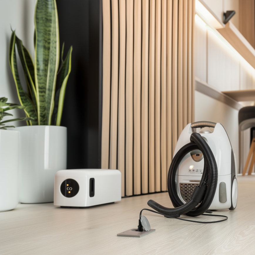 Brilagi - Ulkotila sisäänrakennettu lattia tuplapistoke IP55 hopea suorakulmainen