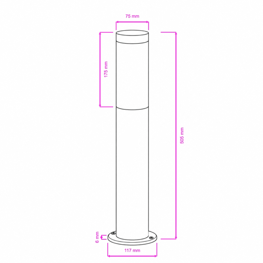 BRILAGI - Ulkovalaisin ELIA 1xE27/20W/230V IP44 50 cm antrasiitti