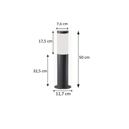 BRILAGI - Ulkovalaisin ELIA 1xE27/20W/230V IP44 50 cm antrasiitti