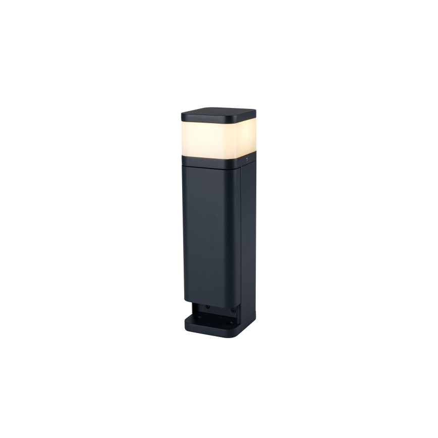 Brilagi - Ulkovalaisin PILLAR, jossa 2 SCHUKO-pistorasiaa, 1xG9/11W/230V, IP44, antrasiitti