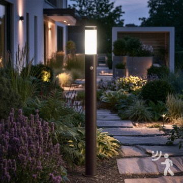 BRILAGI - Ulkovalaisin liiketunnistimella ELIA 1xE27/20W/230V IP44 100 cm antrasiitti