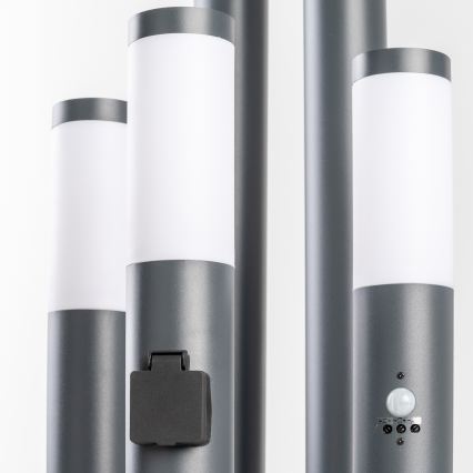 BRILAGI - Ulkovalaisin liiketunnistimella ELIA 1xE27/20W/230V IP44 100 cm antrasiitti