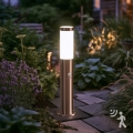 BRILAGI - Ulkovalaisin liiketunnistimella ELIA 1xE27/20W/230V IP44 50 cm mattakromi