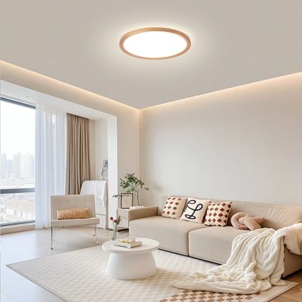 Brilagi - ULTRA SLIM LED-kylpyhuoneen kattovalaisin LED/24W/230V Ø 42 cm ruusukulta IP54