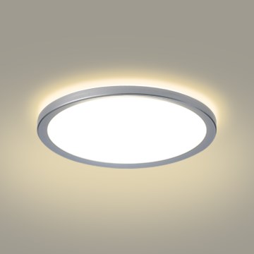Brilagi - ULTRA SLIM LED-kylpyhuoneen kattovalaisin LED/24W/230V Ø 42 cm hopea IP54