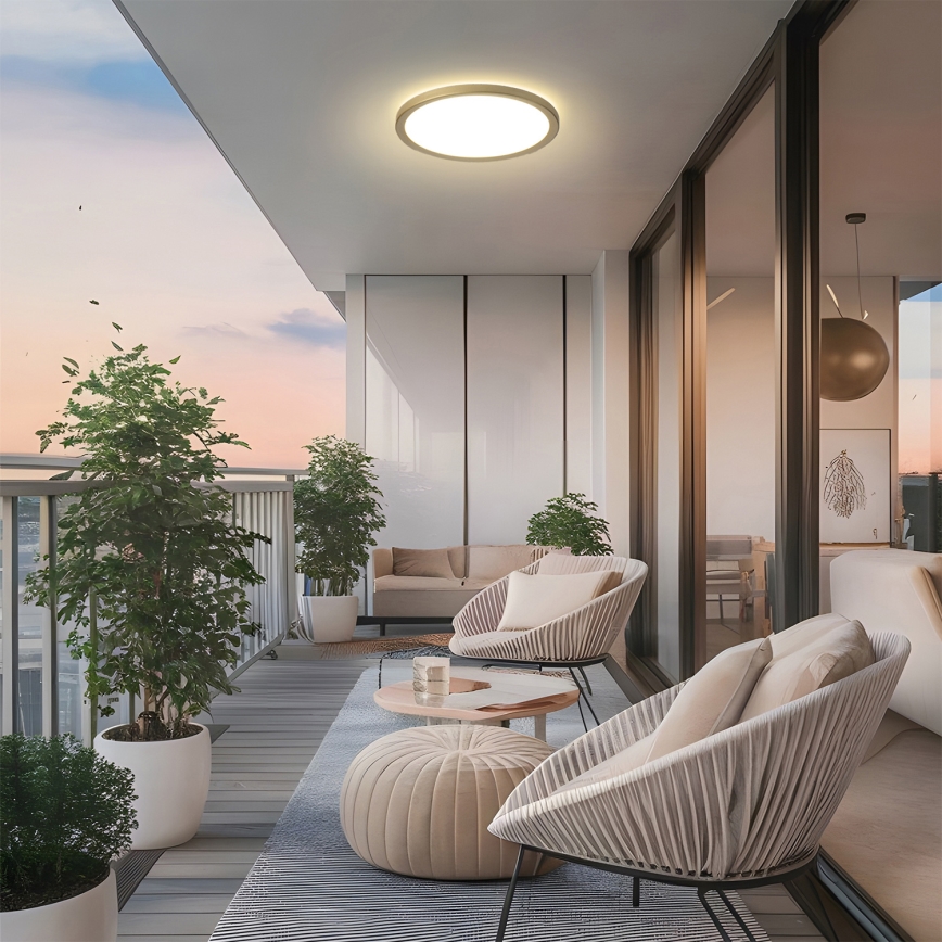 Brilagi - LED-kylpyhuoneen kattovalaisin ULTRA SLIM LED/18W/230V halkaisija 30 cm kulta IP54