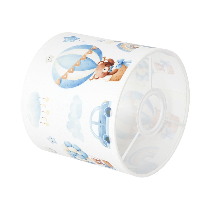 BRILAGI – Universaali BOBO-varjostin E27, Ø 15 cm, valkoinen/sininen/nallekuvioitu