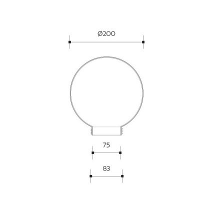 Brilagi - Universaali vaihtovarjostin HARBOR E27, halkaisija 20 cm, läpinäkyvä