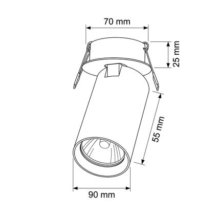 Brilagi - Upotettava kattovalaisin SELE 1xGU10/30W/230V valkoinen