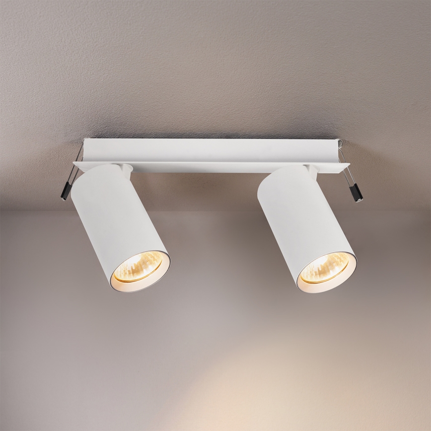 Brilagi - Upotettava kattovalaisin SELE 2xGU10/30W/230V valkoinen