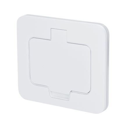 Brilagi - Upotettava ulkolattiapistorasia IP55, valkoinen, suorakulmainen