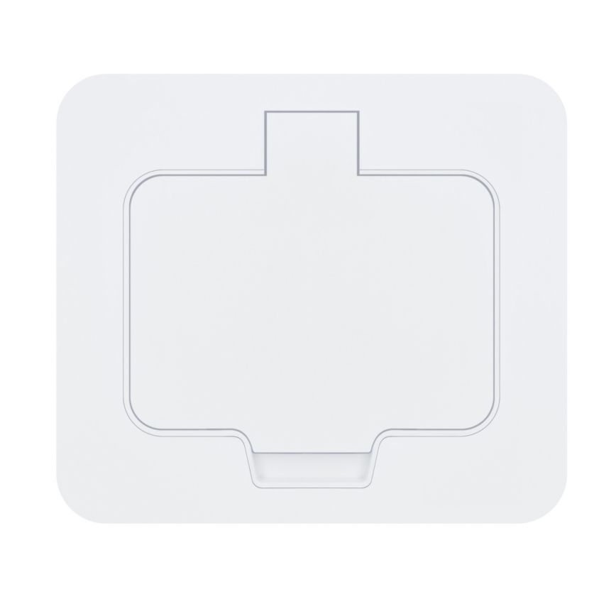 Brilagi - Upotettava ulkolattiapistorasia IP55, valkoinen, suorakulmainen