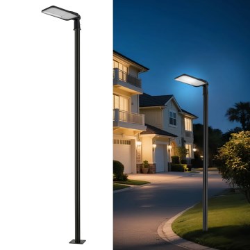 Brilagi - URBANLIGHT 3 m pylväällä ja nivelkiinnikkeellä varustettu LED-katuvalaisin LED/200W/230V musta IP65
