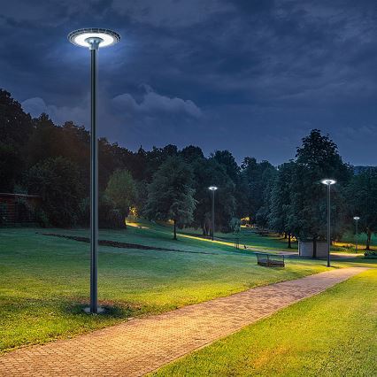 Brilagi - URBANSPARK LED katuvalaisin pylväällä 4 m, 120W, 230V, antrasiitti, IP65