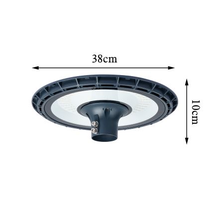 Brilagi - URBANSPARK LED katuvalaisin pylväällä 4 m, 120W, 230V, antrasiitti, IP65