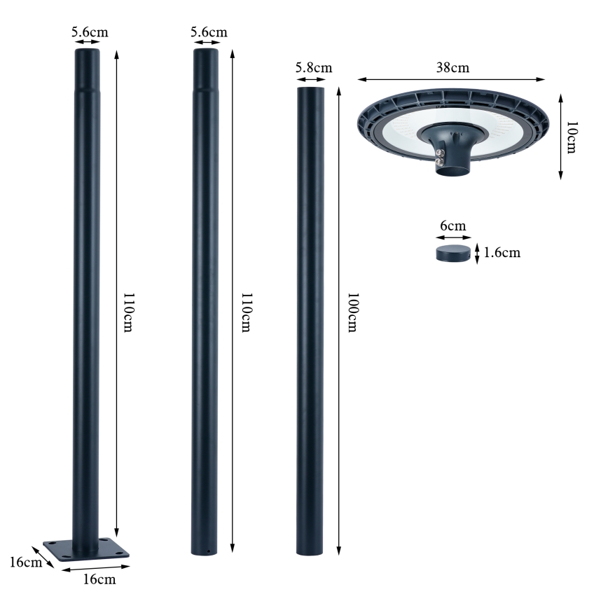 Brilagi - LED-katuvalaisin URBANSPARK LED/120W/230V antrasiitti IP65
