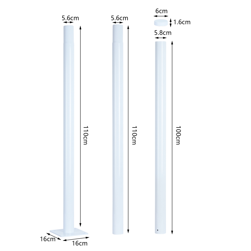 Brilagi - URBANSPARK LED-katuvalaisin 3 m pylväällä LED/120W/230V valkoinen IP65