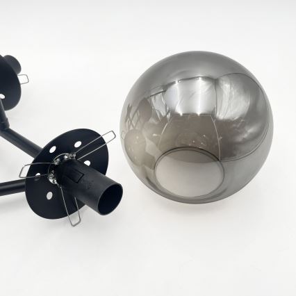 Brilagi - Vaihtolasikupu MALIVA E14 kattokruunuun ja lamppuun, halkaisija 13 cm, savunvärinen