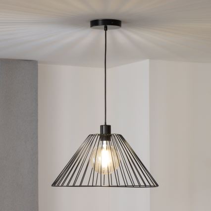 Brilagi - Vaijerikiinnitteinen LED-riippuvalaisin CERIA WIRE 1xE27/40W/230V, halkaisija 45 cm, musta