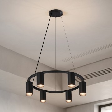 Brilagi - Vaijerikiinnitteinen riippuvalaisin SELE 6xGU10/30W/230V musta