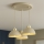 Brilagi - Vaijerilla ripustettava riippuvalaisin MOON 3xE27/60W/230V beige/kulta