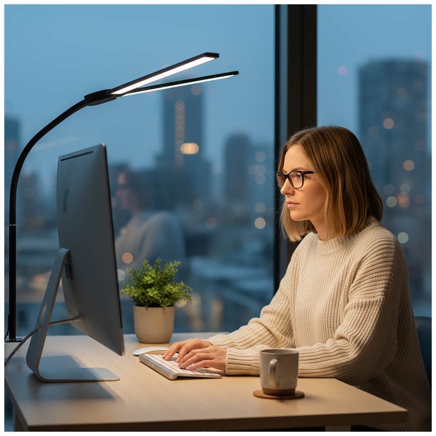 BRILAGI - VARIO himmennettävä USB-LED-pöytälamppu 14W/5V 3000-6000K musta
