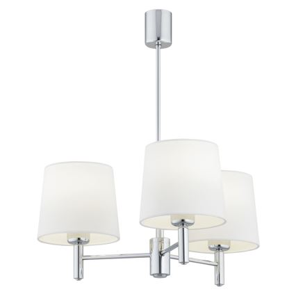 BRILAGI - Varrellinen kattokruunu MONTE 3xE27/60W/230V kermanvärinen/kiiltävä kromi