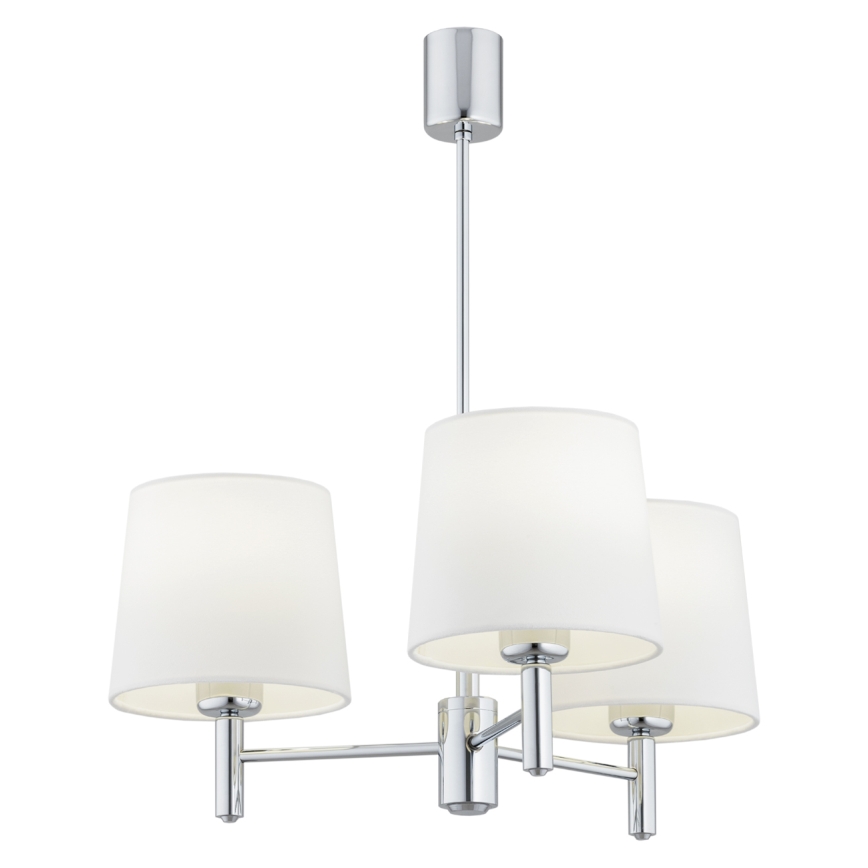 BRILAGI - Varrellinen kattokruunu MONTE 3xE27/60W/230V kermanvärinen/kiiltävä kromi