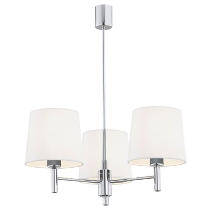 BRILAGI - Varrellinen kattokruunu MONTE 3xE27/60W/230V kermanvärinen/kiiltävä kromi