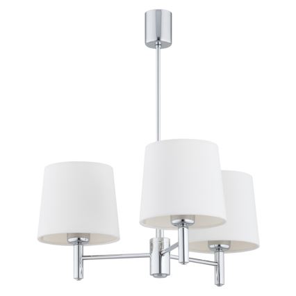 BRILAGI - Varrellinen kattokruunu MONTE 3xE27/60W/230V kermanvärinen/kiiltävä kromi