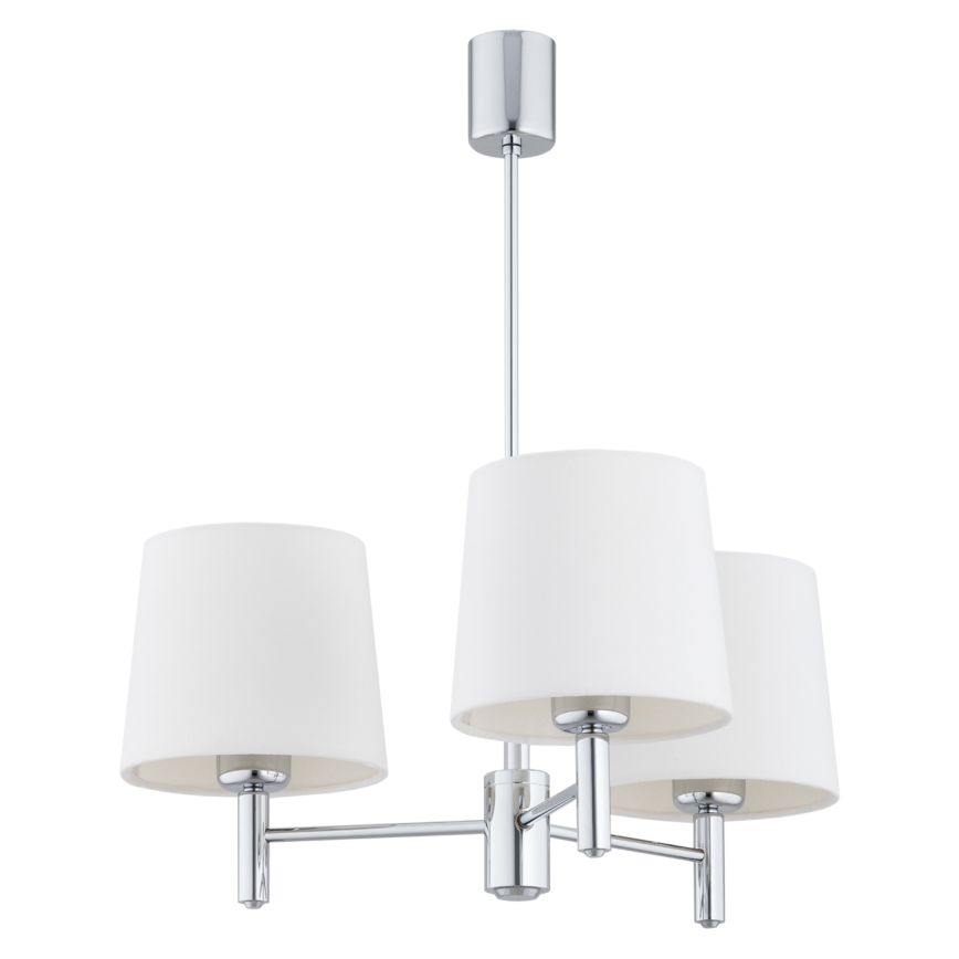 BRILAGI - Varrellinen kattokruunu MONTE 3xE27/60W/230V kermanvärinen/kiiltävä kromi