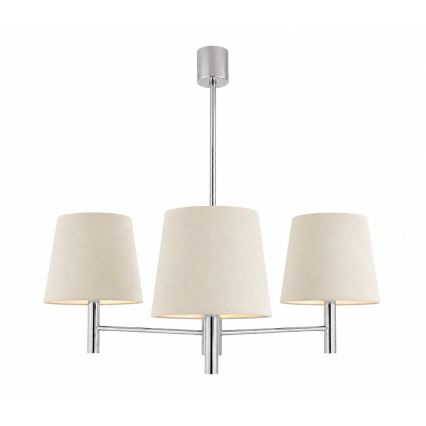 BRILAGI - Varrellinen kattokruunu MONTE 3xE27/60W/230V kermanvärinen/kiiltävä kromi