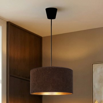Brilagi - VELVET-riippuvalaisin kaapelilla, 1xE27/60W/230V, halkaisija 40 cm, ruskea/kultainen