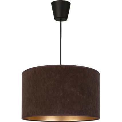 Brilagi - VELVET-riippuvalaisin kaapelilla, 1xE27/60W/230V, halkaisija 40 cm, ruskea/kultainen