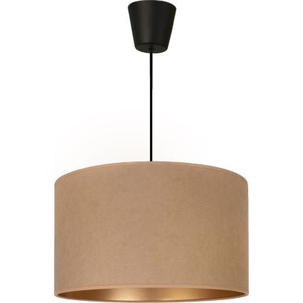 Brilagi - VELVET-riippuvalaisin vaijerilla 1xE27/60W/230V halkaisija 40 cm beige/kultainen