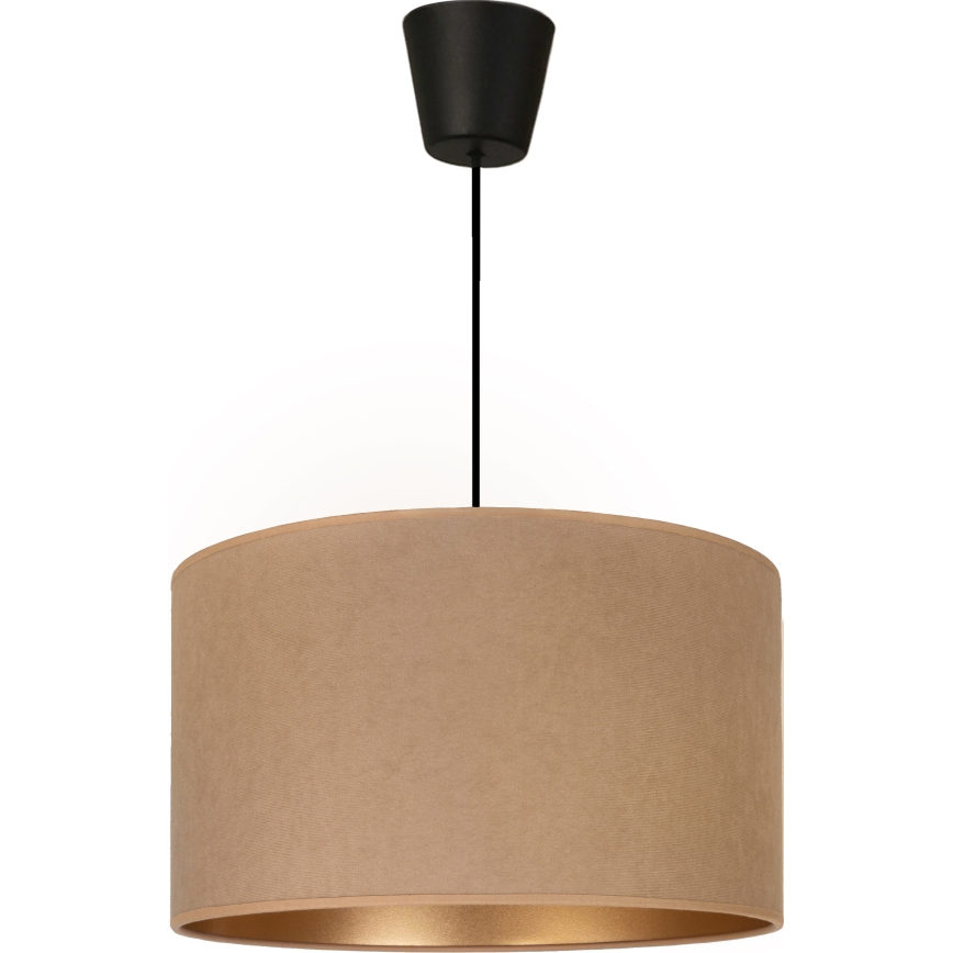 Brilagi - VELVET-riippuvalaisin vaijerilla 1xE27/60W/230V halkaisija 40 cm beige/kultainen