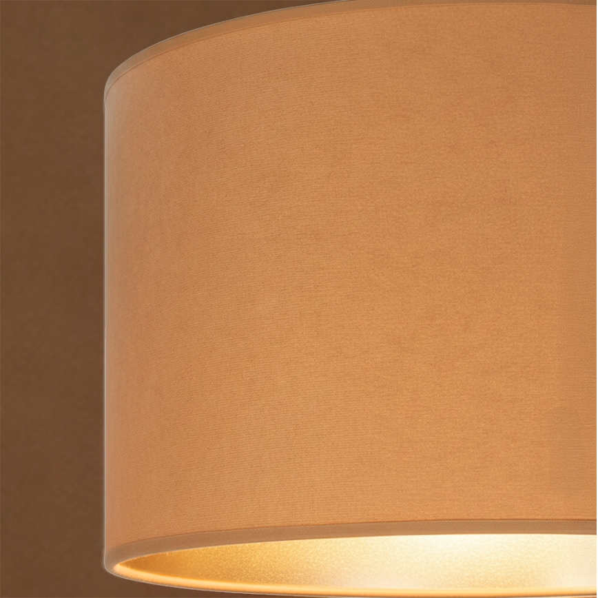 Brilagi - VELVET-riippuvalaisin vaijerilla 1xE27/60W/230V halkaisija 40 cm beige/kultainen