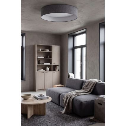 BRILAGI - VELVET SMART VARI himmennettävä LED-kattovalaisin LED/24W/230V 3000-6500K halkaisija 45 cm harmaa + kaukosäädin