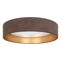 Brilagi - VELVET SMARTIX LED-himmennettävä kattovalaisin, 36 W, 230 V, 3000–6000 K, Ø 55 cm, ruskea/kultainen, Wi‑Fi Tuya Beacon + kaukosäädin