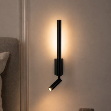 BRILAGI - VIXON LED-seinäspotti LED/3W/230V + LED/5W musta CRI 90