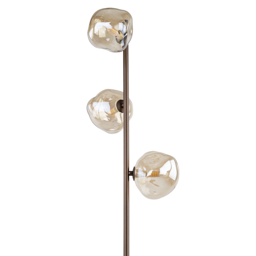 Brilagi - VULCANO lattiavalaisin 3xG9/8W/230V ruskea/savunbeige