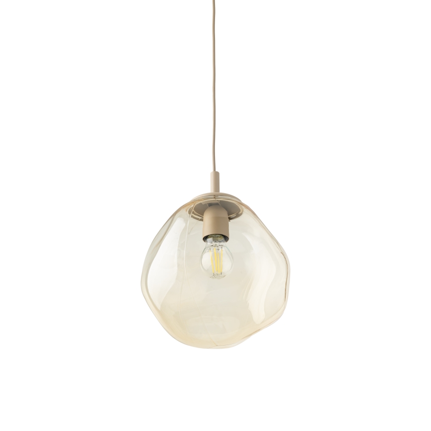 Brilagi - VULCANO riippuvalaisin johdolla 1xE27/15W/230V beige/savunbeige