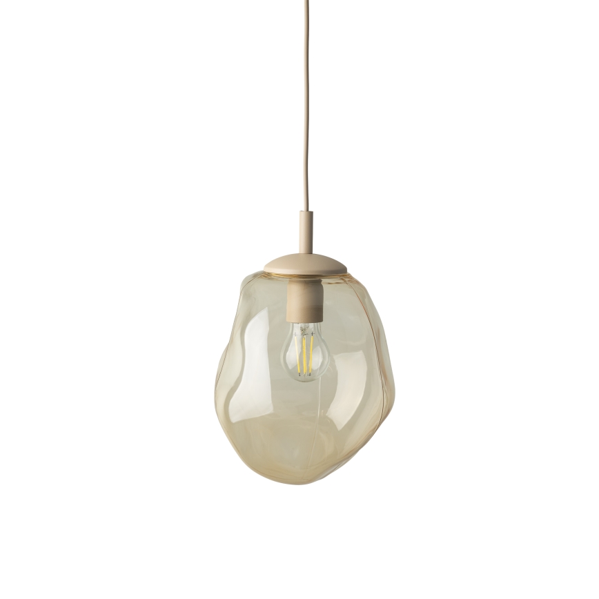 Brilagi - VULCANO riippuvalaisin johdolla 1xE27/15W/230V beige/savunbeige