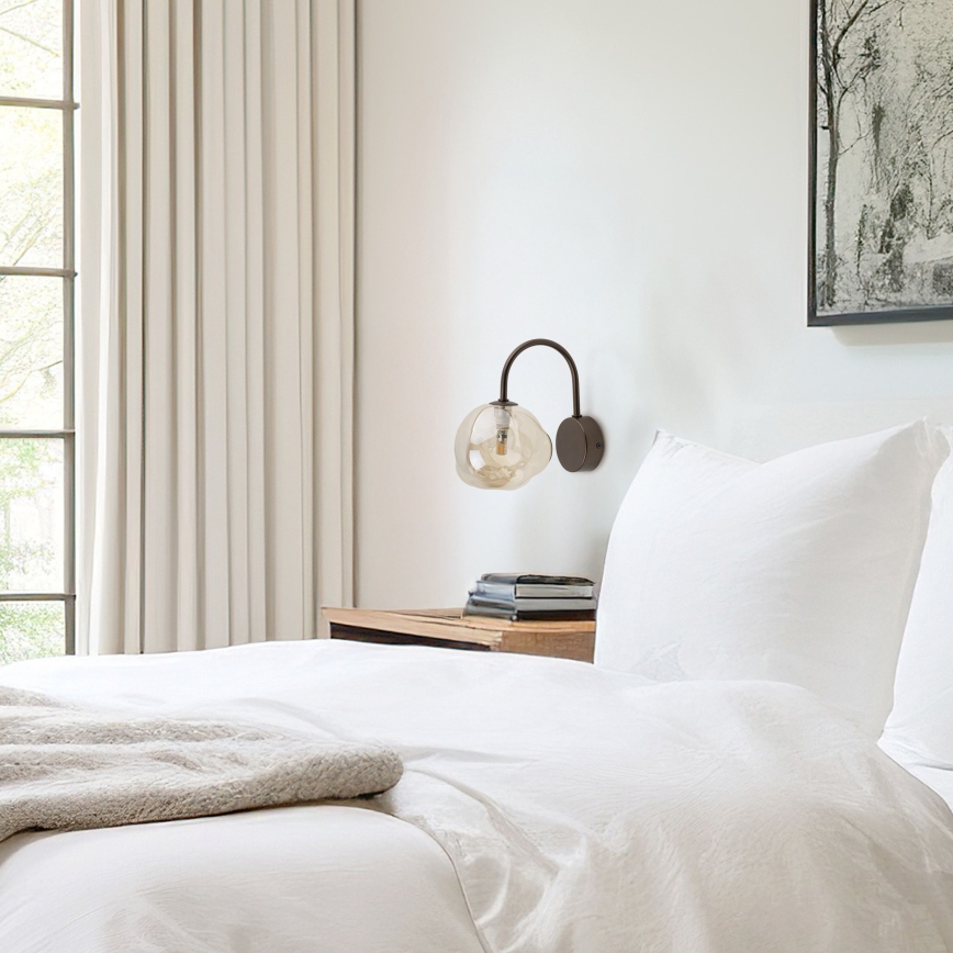 Brilagi - VULCANO-seinävalaisin 1xG9/8W/230V ruskea/savunbeige