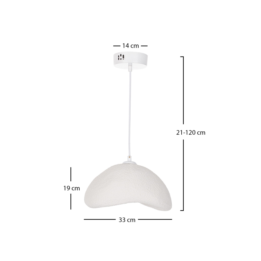 Brilagi - WABI SABI riippuvalaisin johdolla, 1x E27 / 40 W / 230 V, halkaisija 33 cm, valkoinen